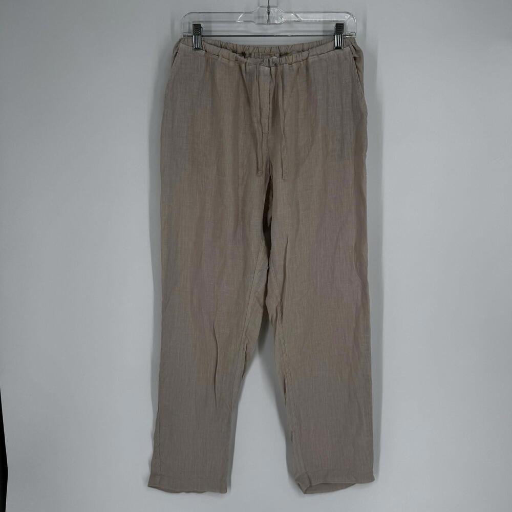 CP Shades pants womens large L beige linen high rise relaxed beachy coastal